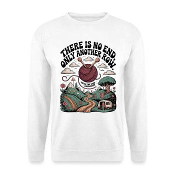 Knitting Lover – Yarn & Stricken Design - Unisex Pullover - Weiß - Vorne - Alina (178cm) & Michal (187cm)