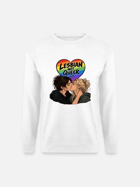 Lesbisch, aber nicht queer - Unisex Pullover - Weiß