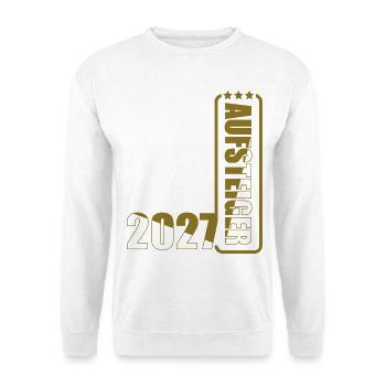 Aufsteiger 2027 - Unisex Pullover - Weiß - Vorne - Alina (178cm) & Michal (187cm)