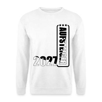 Aufsteiger 2027 - Unisex Pullover - Weiß - Vorne - Alina (178cm) & Michal (187cm)