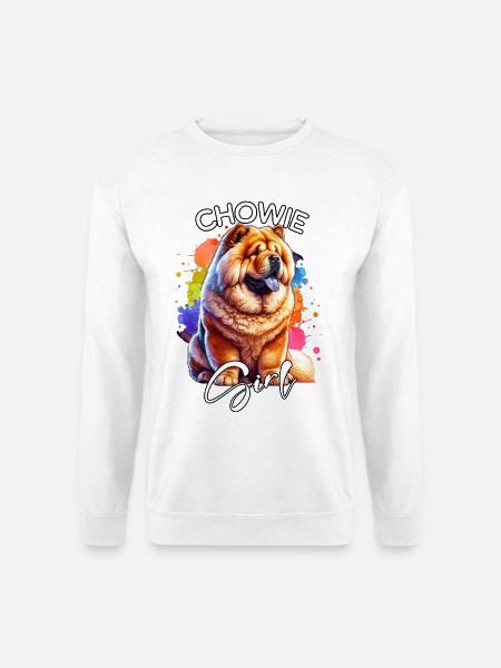 Chow Chow Mädchen Chowchow - Unisex Pullover - Weiß