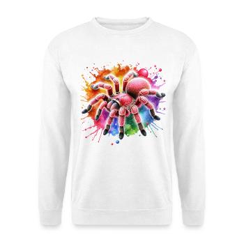 Chile Vogelspinne Motiv - Unisex Pullover - Weiß - Vorne - Alina (178cm) & Michal (187cm)