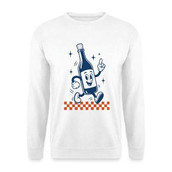 Wein Rotwein Weißwein Weinliebhaber - Unisex Pullover - Weiß - Vorne - Alina (178cm) & Michal (187cm)
