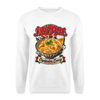 Oyakodon Crazy - Unisex Pullover - Weiß - Vorne - Alina (178cm) & Michal (187cm)