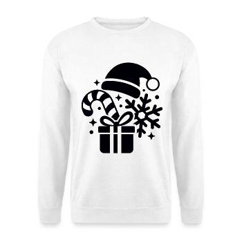 Weihnachten - Unisex Pullover - Weiß - Vorne - Alina (178cm) & Michal (187cm)