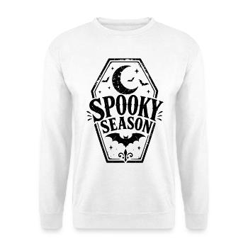 Spooky Season - Unisex Pullover - Weiß - Vorne - Alina (178cm) & Michal (187cm)