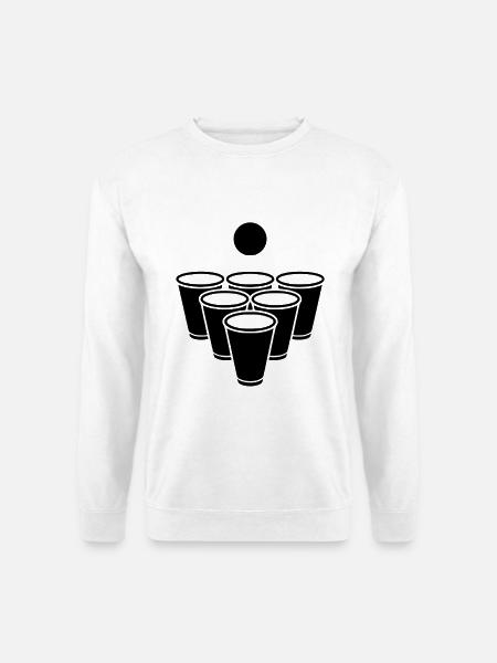 Beer Pong - Unisex Pullover - Weiß