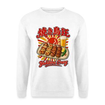 Yakitori Crazy - Unisex Pullover - Weiß - Vorne - Alina (178cm) & Michal (187cm)