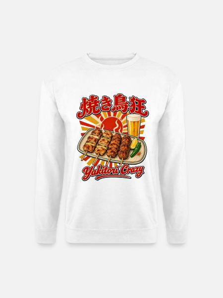 Yakitori Crazy - Unisex Pullover - Weiß