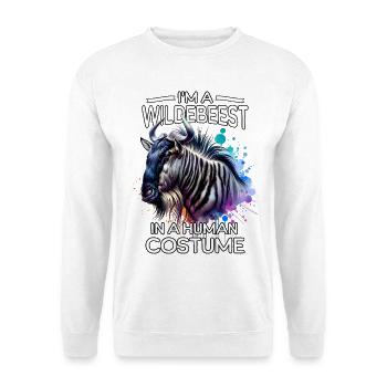 Team Gnu - Unisex Pullover - Weiß - Vorne - Alina (178cm) & Michal (187cm)