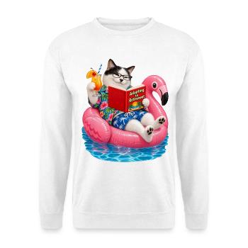 Ruhestand - Unisex Pullover - Weiß - Vorne - Alina (178cm) & Michal (187cm)