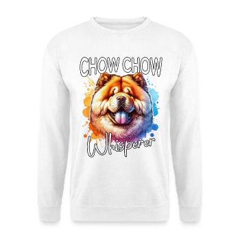 Chowchow Flüsterer - Unisex Pullover - Weiß - Vorne - Alina (178cm) & Michal (187cm)