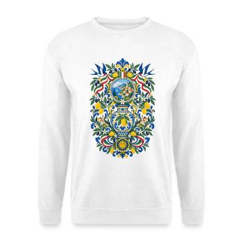 Italien | Zitronen, Oliven & Küste - Unisex Pullover - Weiß - Vorne - Alina (178cm) & Michal (187cm)