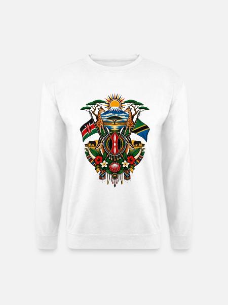 Kenia & Tansania | Safari & Ostafrika - Unisex Pullover - Weiß