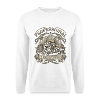 Tank Driver Professional Fuel Mover Tanker Driver - Unisex Pullover - Weiß - Vorne - Alina (178cm) & Michal (187cm)