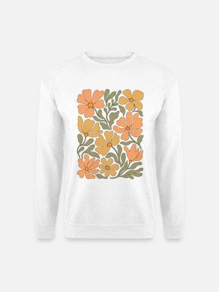 Boho Wildblumen - Unisex Pullover - Weiß