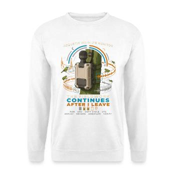 Feldarbeit Fortsetzung Nach Abreise - Unisex Pullover - Weiß - Vorne - Alina (178cm) & Michal (187cm)