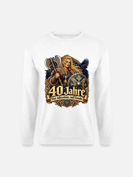 40.Geburtstag - Unisex Pullover - Weiß