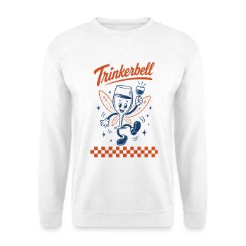 Wein Trinkerbell Weinfest Weinliebhaber - Unisex Pullover - Weiß - Vorne - Alina (178cm) & Michal (187cm)