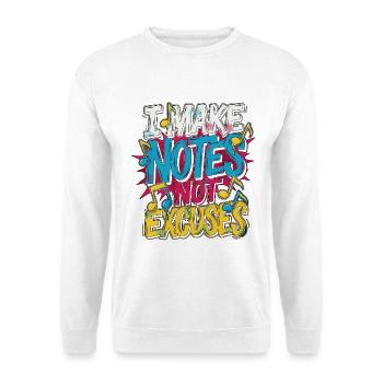 Vocalist I Make Notes Not Excuses Vocal Coach - Unisex Pullover - Weiß - Vorne - Alina (178cm) & Michal (187cm)