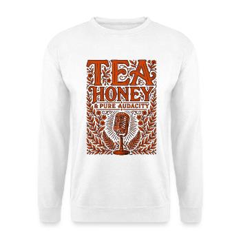 Vocalist Tea Honey And Pure Audacity Music Lover - Unisex Pullover - Weiß - Vorne - Alina (178cm) & Michal (187cm)