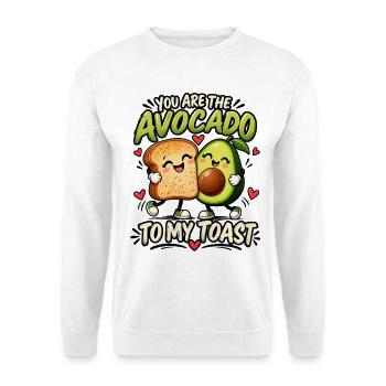 Valentinstag Paare You are the Avocado to my toast - Unisex Pullover - Weiß - Vorne - Alina (178cm) & Michal (187cm)