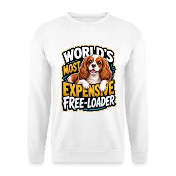 Kavallerier King Charles Spaniel - Unisex Pullover - Weiß - Vorne - Alina (178cm) & Michal (187cm)