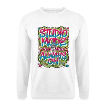 Vocalist Studio Mode Always On Singing Enthusiast - Unisex Pullover - Weiß - Vorne - Alina (178cm) & Michal (187cm)