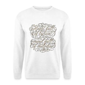 Vocalist Heart Full Of Lyrics Music Enthusiast - Unisex Pullover - Weiß - Vorne - Alina (178cm) & Michal (187cm)