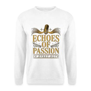 Vocalist Echoes Of Passion In Every Note Musician - Unisex Pullover - Weiß - Vorne - Alina (178cm) & Michal (187cm)
