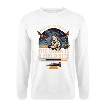 Nächtliche Feldforschung - Unisex Pullover - Weiß - Vorne - Alina (178cm) & Michal (187cm)