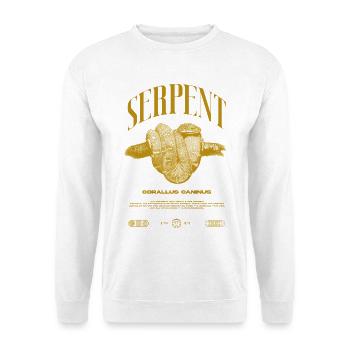 Smaragdbaumboa-Schlangenbesitzer und Reptilienhalter - Unisex Pullover - Weiß - Vorne - Alina (178cm) & Michal (187cm)