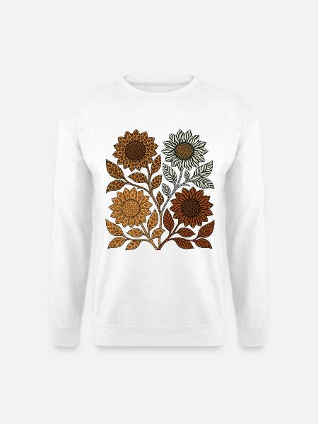 Boho Safari Sunflowers - Unisex Pullover - Weiß
