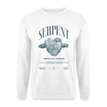 Smaragdbaumboa-Schlangenbesitzer und Reptilienhalter - Unisex Pullover - Weiß - Vorne - Alina (178cm) & Michal (187cm)
