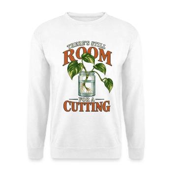 Es ist noch Platz für einen Stichling - Unisex Pullover - Weiß - Vorne - Alina (178cm) & Michal (187cm)