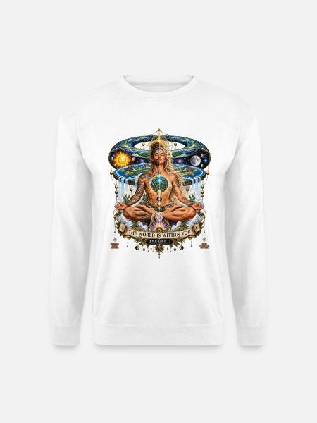 2637 3YE DEPT – DIE WELT IST IN DIR - Unisex Pullover - Weiß