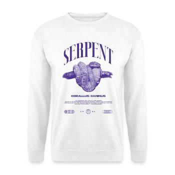Smaragdbaumboa-Schlangenbesitzer und Reptilienhalter - Unisex Pullover - Weiß - Vorne - Alina (178cm) & Michal (187cm)