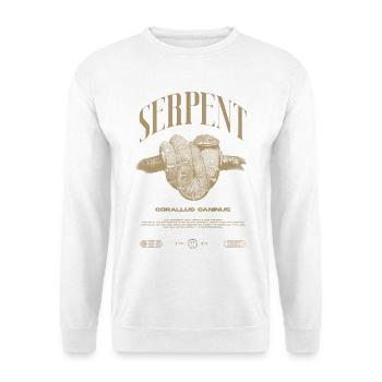 Smaragdbaumboa-Schlangenbesitzer und Reptilienhalter - Unisex Pullover - Weiß - Vorne - Alina (178cm) & Michal (187cm)