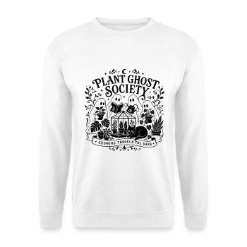 Plant Ghost Society - Unisex Pullover - Weiß - Vorne - Alina (178cm) & Michal (187cm)