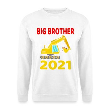 Big Brother 2021 Bagger Großer Bruder 2021 Bald - Unisex Pullover - Weiß - Vorne - Alina (178cm) & Michal (187cm)