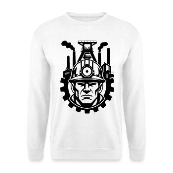 Bergbau - Unisex Pullover - Weiß - Vorne - Alina (178cm) & Michal (187cm)