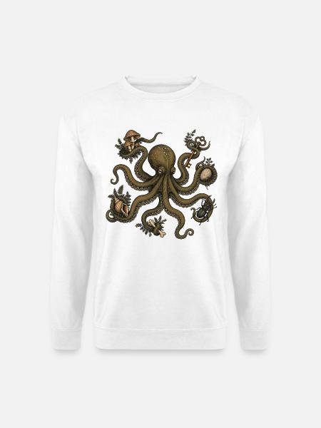 Goblincore Octopus - Unisex Pullover - Weiß