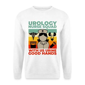 Abteilung Für Urologie Und Krankenpfleger - Unisex Pullover - Weiß - Vorne - Alina (178cm) & Michal (187cm)