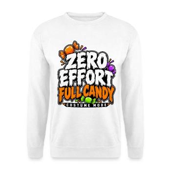 Zero Effort Full Candy Mode - Unisex Pullover - Weiß - Vorne - Alina (178cm) & Michal (187cm)