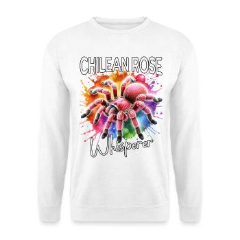 Chile Vogelspinne Flüsterer - Unisex Pullover - Weiß - Vorne - Alina (178cm) & Michal (187cm)