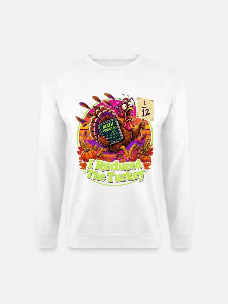 Thanksgiving Mathe Truthahn Panik Nerdwitz - Unisex Pullover - Weiß