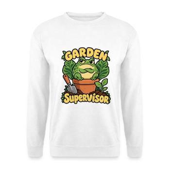Garden Supervisor  - Unisex Pullover - Weiß - Vorne - Alina (178cm) & Michal (187cm)