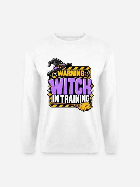 Witch in Training Warnung - Unisex Pullover - Weiß