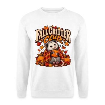 Fall Crawler Club Kürbisfreund - Unisex Pullover - Weiß - Vorne - Alina (178cm) & Michal (187cm)