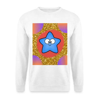 Star_-4500_x_5400_px- - Unisex Pullover - Weiß - Vorne - Alina (178cm) & Michal (187cm)